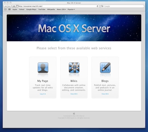 create your own server apple os x server